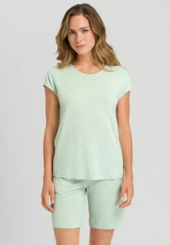 HanroNATURAL ELEGANCE - Pyjamasöverdel - Pistachio Melange