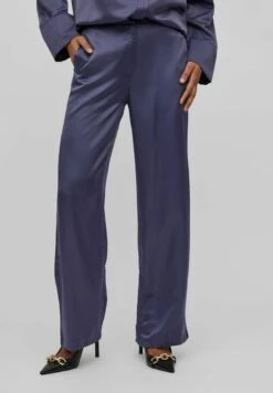 VILAMIT WEITEM BEIN HIGH WAIST - Tygbyxor - Crown Blue