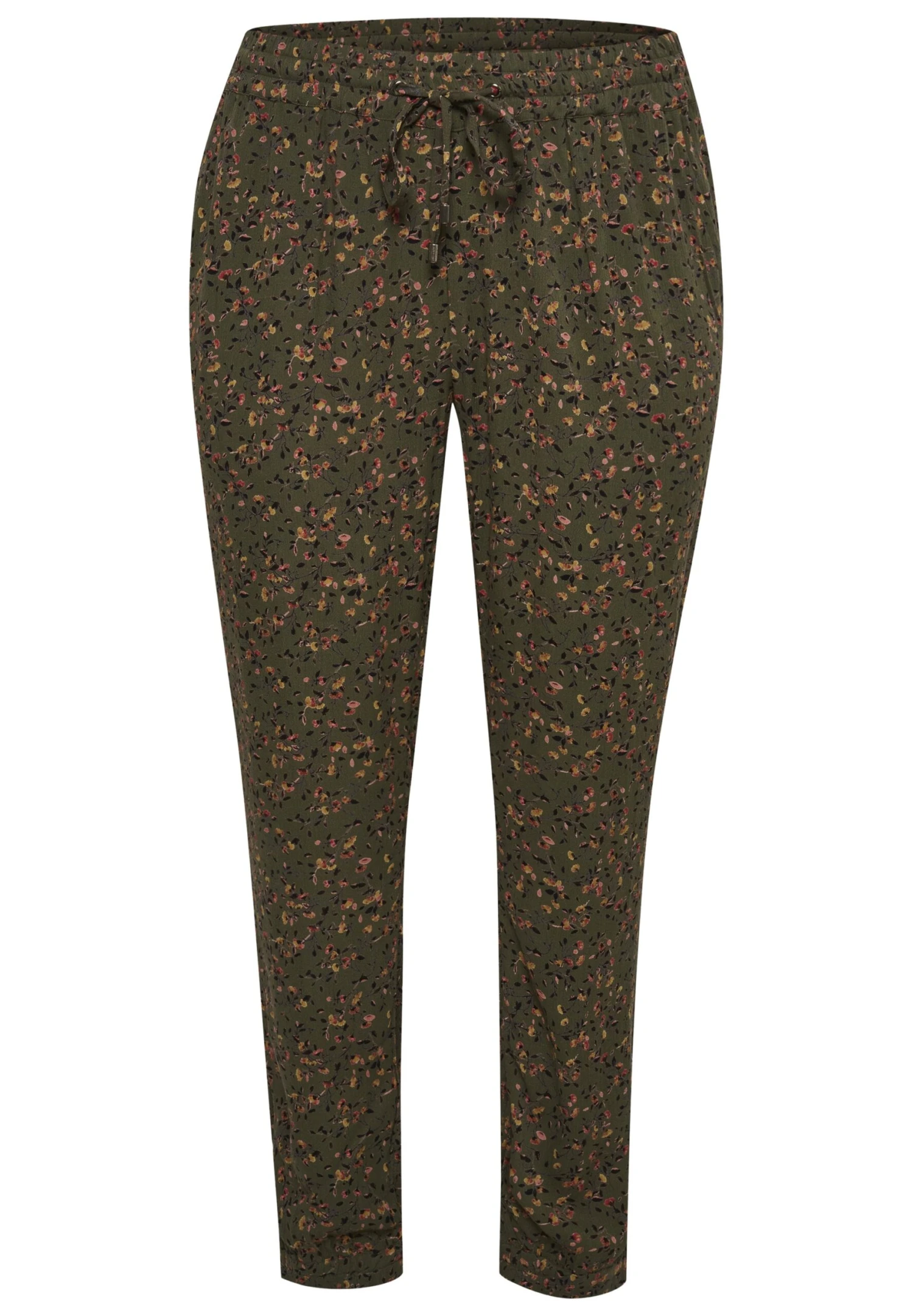 Kaffe CurveTygbyxor - Green Multi Col Flower Print 6 Kaffe CurveTygbyxor - Green Multi Col Flower Print - Bild 4