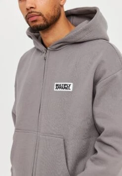 Multiply ApparelPATCH - Tröja Med Dragkedja - Steel Gray -Henry Tiger Butik 25b435f7205e4ffc8a0fc52663cdfc10