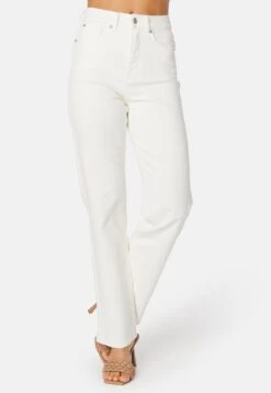 BubbleroomKENDRA - Jeans Straight Leg - White