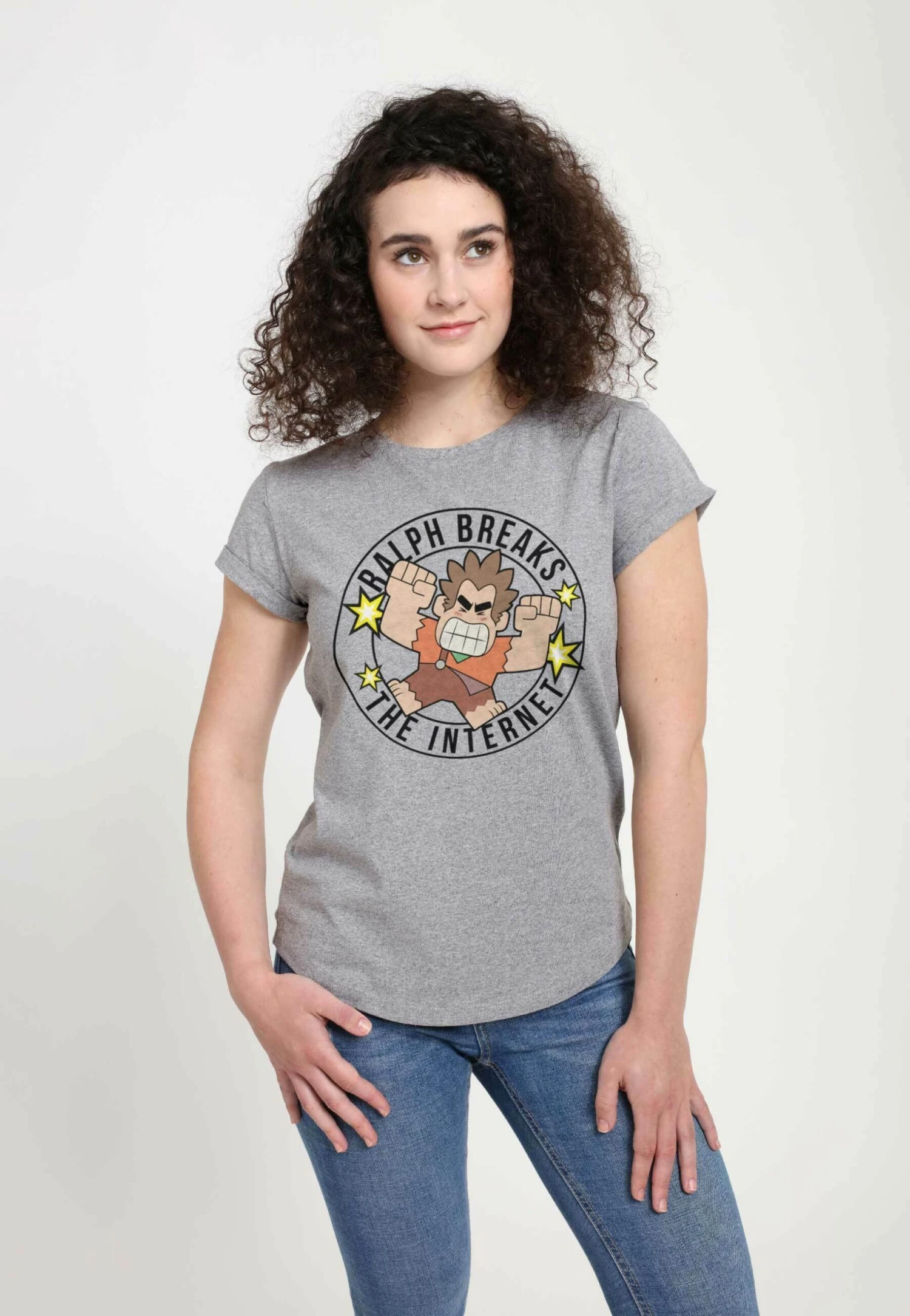 Henry TigerWRECK-IT RALPH 2 WRECK ROUND LINEAR - T-shirt Med Print - Melange Grey 3 Henry TigerWRECK-IT RALPH 2 WRECK ROUND LINEAR - T-shirt Med Print - Melange Grey
