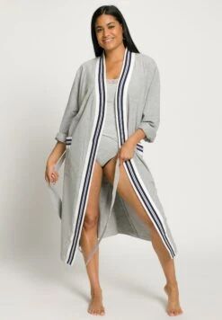 Ulla PopkenSTREPEN CEINTUUR - Morgonrock - Lichtgrijs Melange -Henry Tiger Butik 31375b88f15c4cdab846a858bbe82c97