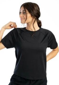 SpyderRUNNING MEDIUM SLEEVE - T-shirt - Bas - Black