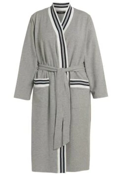 Ulla PopkenSTREPEN CEINTUUR - Morgonrock - Lichtgrijs Melange -Henry Tiger Butik 356a9a092f4f47608239dd1c94abb60c