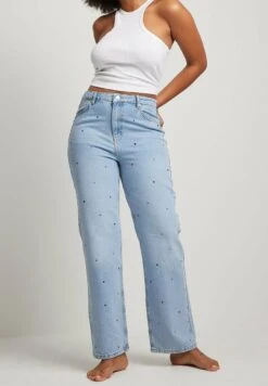 NA-KDMIT - Jeans Straight Leg - Light Blue -Henry Tiger Butik 36dd68ddf5334d6198bfb7f2b45cf649