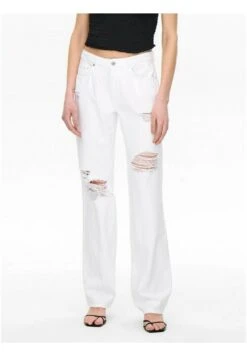 ONLYONLDAD REG - Tygbyxor - White