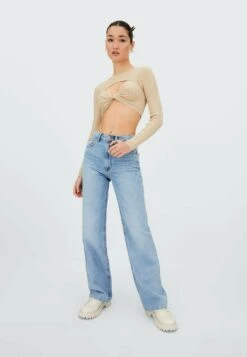 StradivariusJeans Straight Leg - Light Blue -Henry Tiger Butik 420e3cf05ca145c69f8b683884e0570f