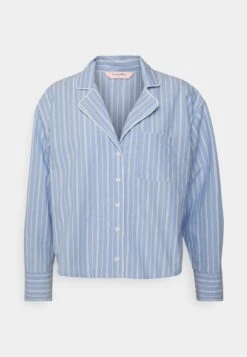 HunkemöllerJACKET STRIPY - Pyjamasöverdel - Blue -Henry Tiger Butik 449b2cb8b107425cb3dad838323486d7