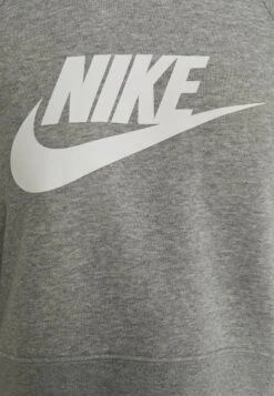 Nike SportswearCROP - Sweatshirt - Grey Heather/white -Henry Tiger Butik 4e0bf825b56d4a7f9b7bfbdee06055b1