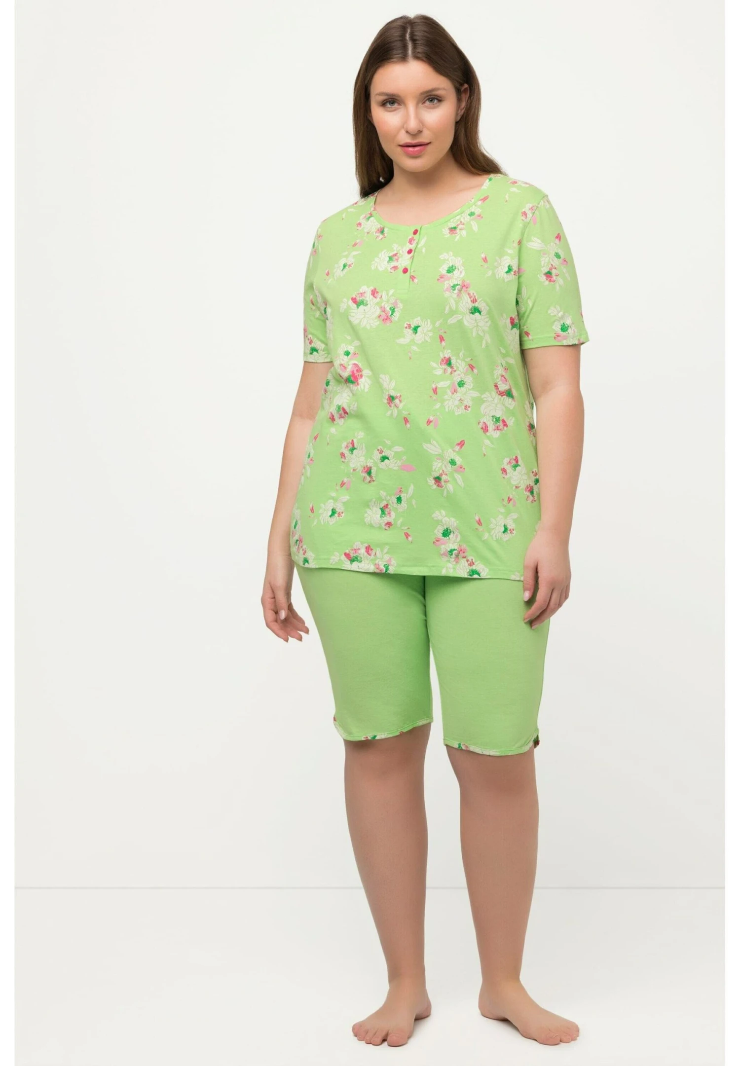 Ulla PopkenSET IMPRIMÉ À FLEURS COL ROND ET MANCH - Pyjamas - Vert Vif 3 Ulla PopkenSET IMPRIMÉ À FLEURS COL ROND ET MANCH - Pyjamas - Vert Vif