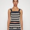 MICHAEL Michael KorsECO STRIPE TANK - Linne - Midnightblue -Henry Tiger Butik 550334f646a0485bb9bfeb0fcf5d90bd