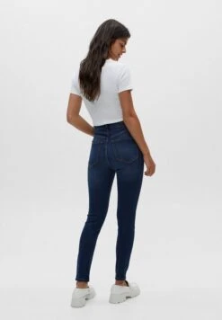 PULL & BEAR PULL&BEARWITH HIGH WAIST - Jeans Skinny Fit - Dark Blue -Henry Tiger Butik 562a4a7611384ebea679c0fb9a719c95