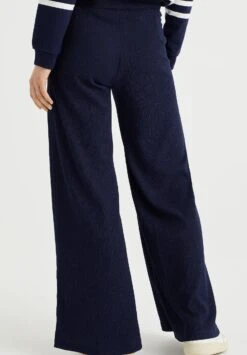 WE FashionWIDE LEG MET STRUCTUUR - Tygbyxor - Blue -Henry Tiger Butik 5f36c10b10574e408b0521f70a4da558