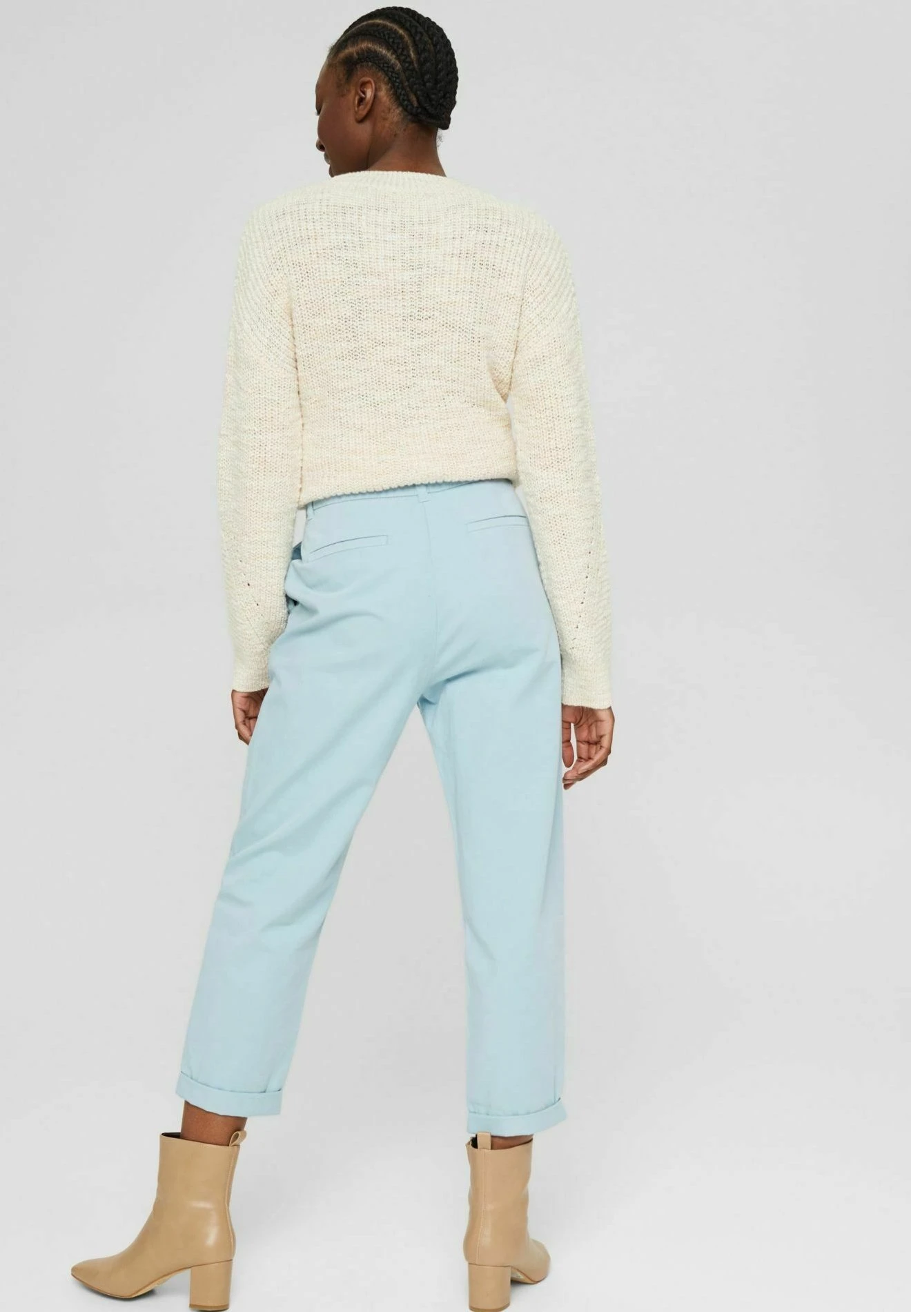 EspritWITH HIGH RISE WAIST - Chinos - Grey Blue 6 EspritWITH HIGH RISE WAIST - Chinos - Grey Blue - Bild 4