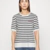 GANTLOGO STRIPED - T-shirt Med Print - Evening Blue -Henry Tiger Butik 67d23fc4c56f4748b23ce8b00050ab21