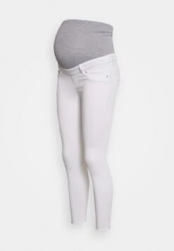 ONLY MATERNITYOLMBLUSH RAW - Jeans Skinny Fit - White