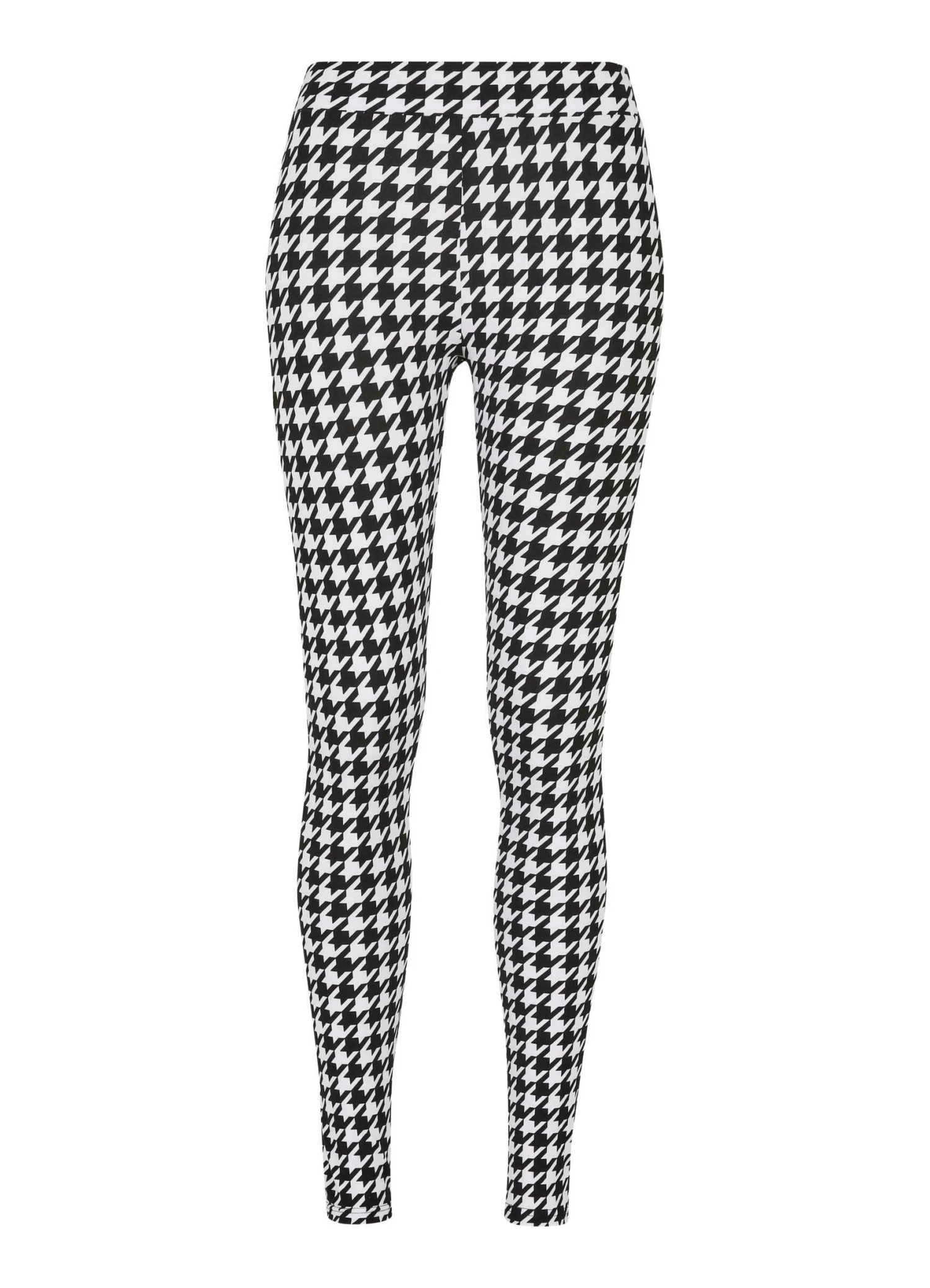 Urban ClassicsSOFT AOP - Leggings - Blackhoundstooth 3 Urban ClassicsSOFT AOP - Leggings - Blackhoundstooth