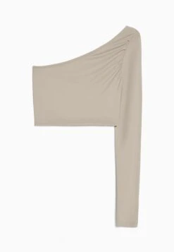 BershkaASYMMETRIC - Långärmad Tröja - Sand -Henry Tiger Butik 755a4b417110432c9ad0f9055231f71c