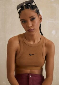 Nike SportswearTREND TANK - Linne - Brown/black