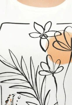 Ulla PopkenPAISLEY RUNDHALS HALBARM - T-shirt Med Print - Offwhite -Henry Tiger Butik 76998d5efff7469499040e3a996c41eb