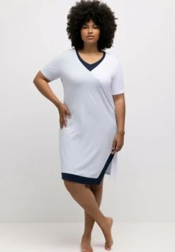 Ulla PopkenCOLOR BLOCK COL EN V MANCHES - Nattlinne - Nuage