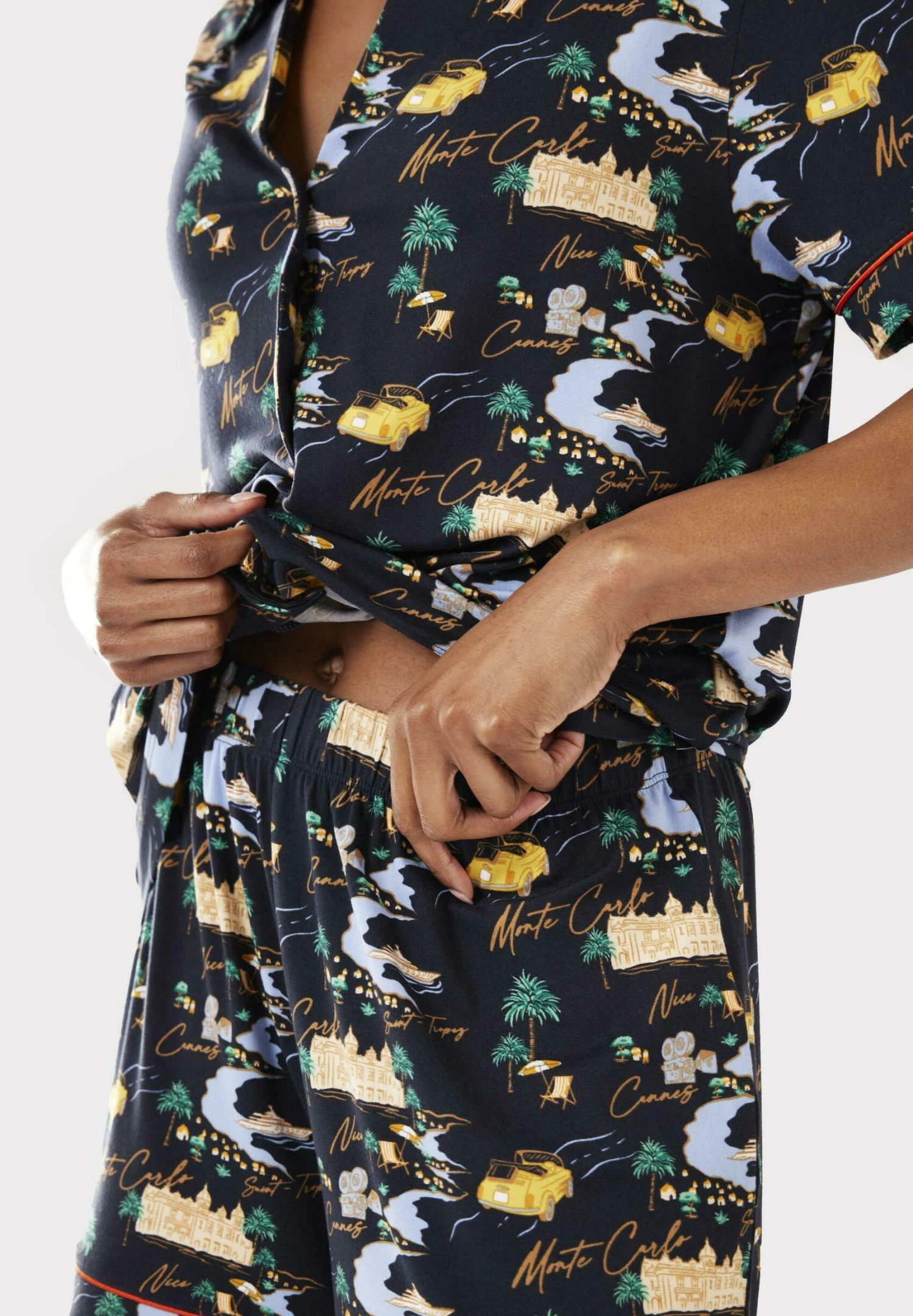 Chelsea PeersCÔTE DAZUR BUTTON UP SET - Pyjamas - Navy 5 Chelsea PeersCÔTE DAZUR BUTTON UP SET - Pyjamas - Navy - Bild 3