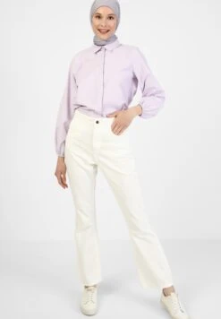 ModanisaBENIN - Flared Jeans - Off White -Henry Tiger Butik 83c053a17fdf47bbbe4a340054222a5d