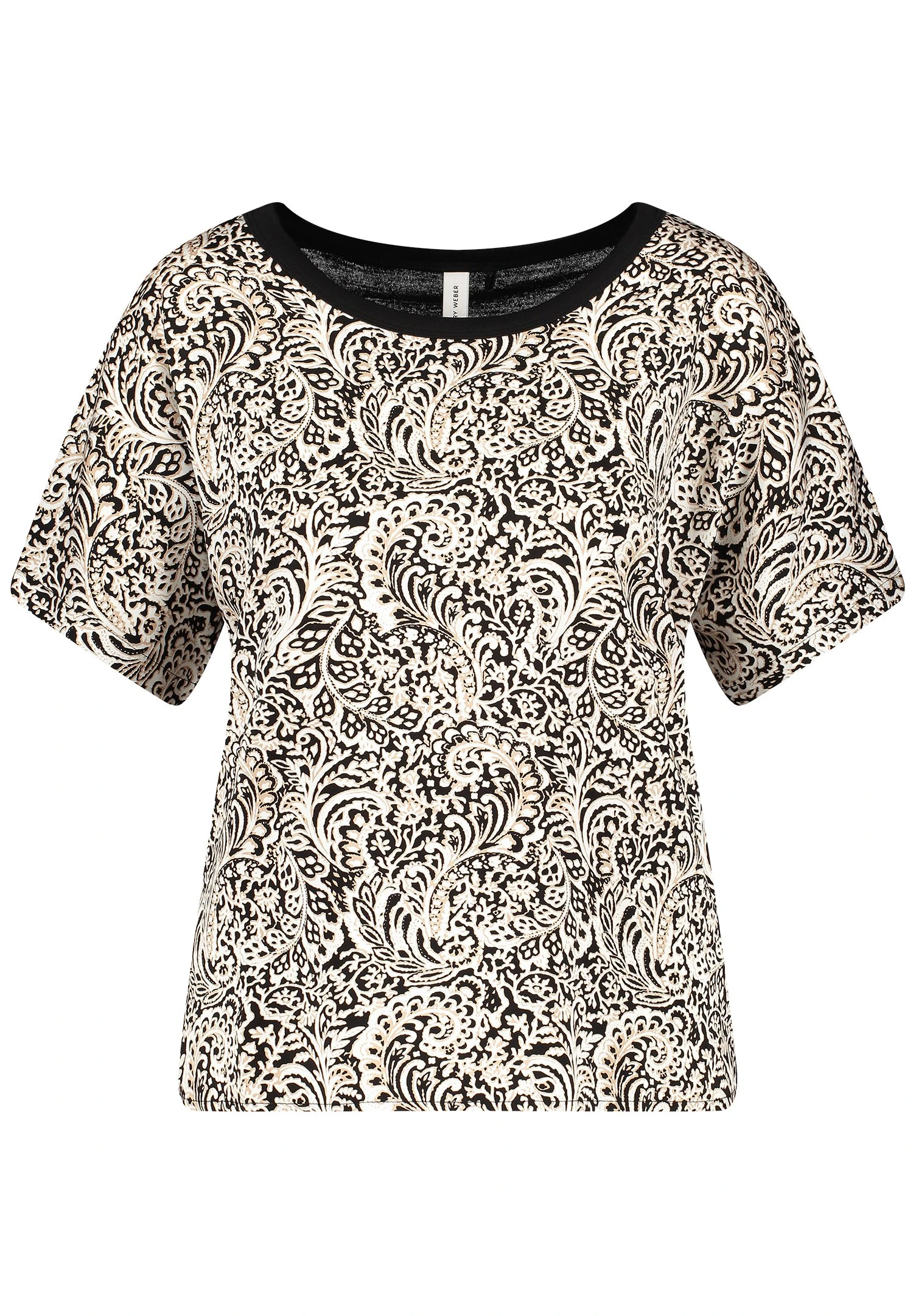 Gerry Weber1/2 ARM GEMUSTERTES KURZARMSHIRT MIT SEITENS - Blus - Schwarz Ecru Weiss Druck 7 Gerry Weber1/2 ARM GEMUSTERTES KURZARMSHIRT MIT SEITENS - Blus - Schwarz Ecru Weiss Druck - Bild 5