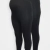 Mamalicious CurveMLEMMA 2 PACK - Leggings - Black