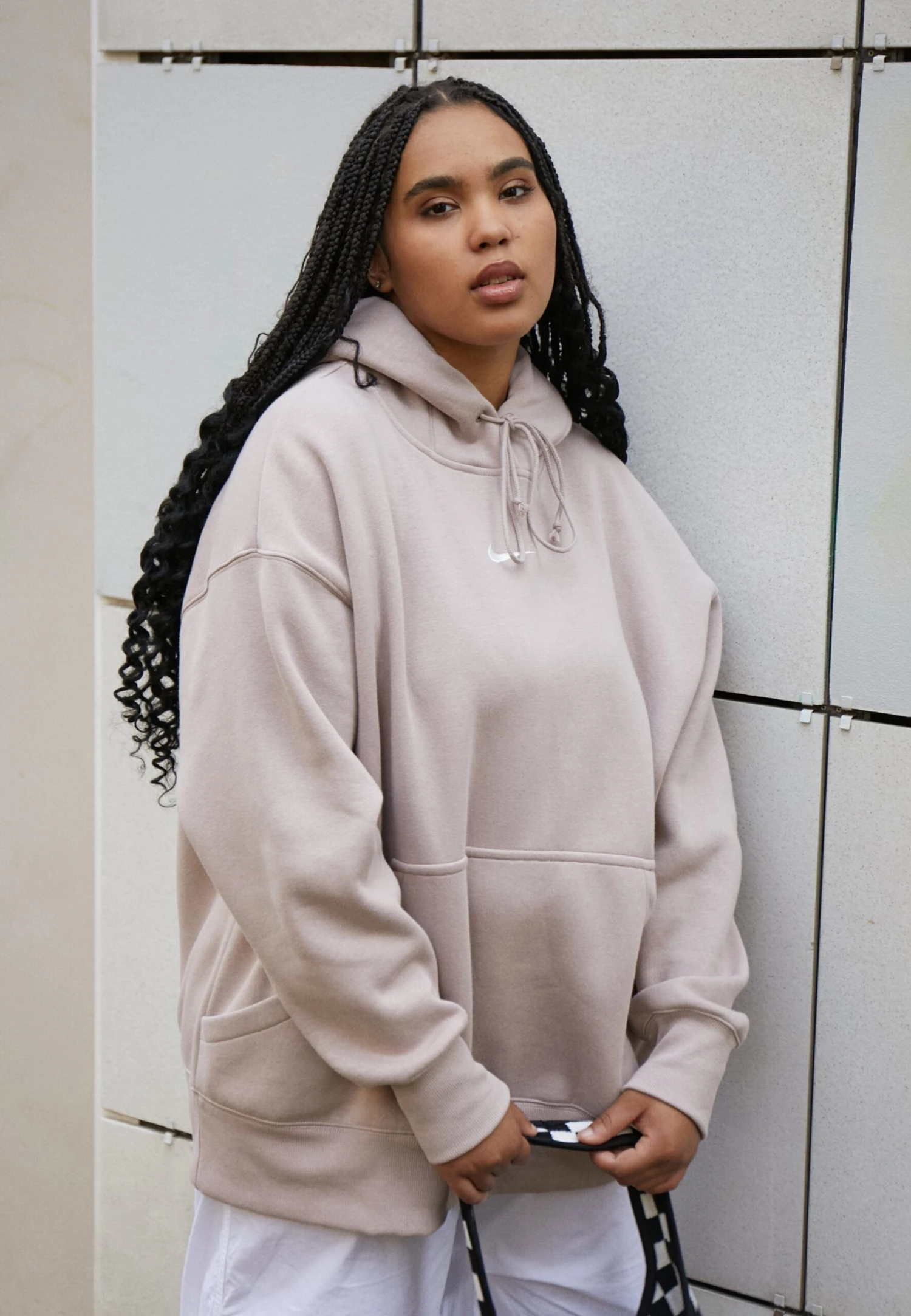 Nike SportswearW PHNX FLC OS PO - Luvtröja - Diffused Taupe/sail 3 Nike SportswearW PHNX FLC OS PO - Luvtröja - Diffused Taupe/sail