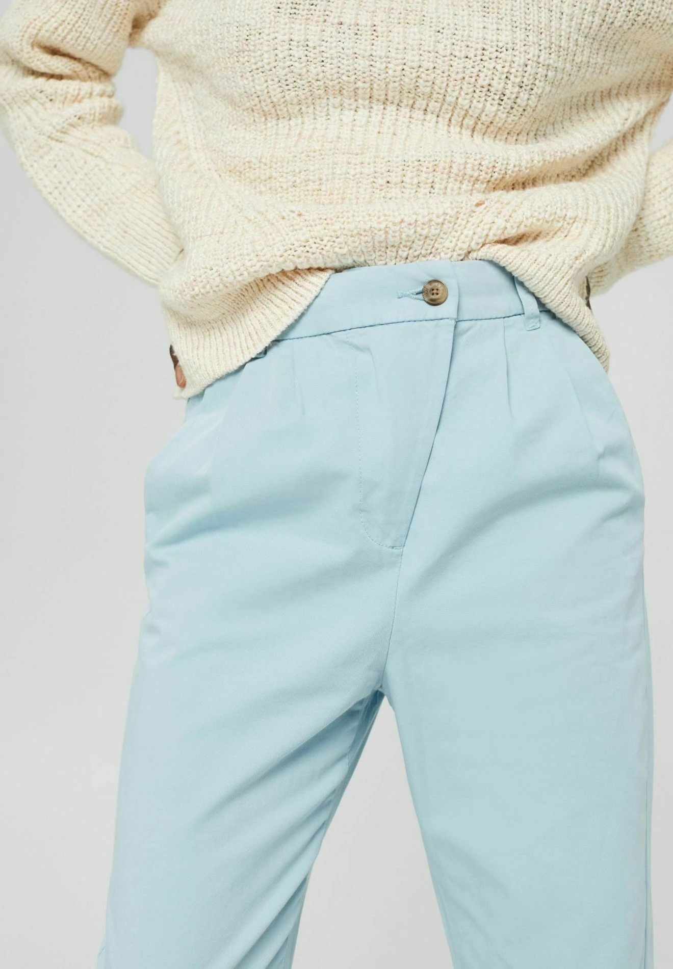 EspritWITH HIGH RISE WAIST - Chinos - Grey Blue 8 EspritWITH HIGH RISE WAIST - Chinos - Grey Blue - Bild 6