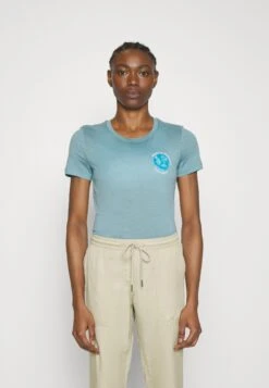 IcebreakerTECH LITE EARTH - T-shirt Med Print - Astral Blue