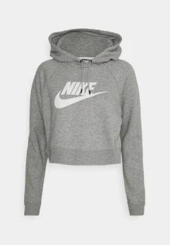 Nike SportswearCROP - Sweatshirt - Grey Heather/white