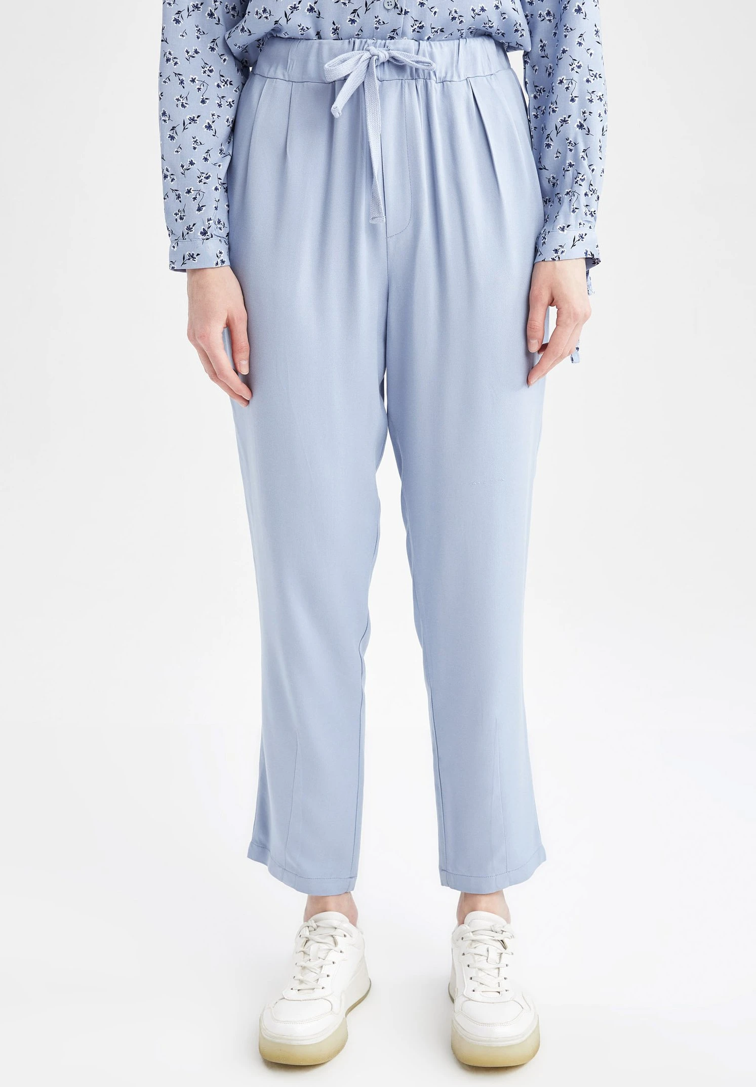 DeFactoRELAX FIT - Tygbyxor - Blue 3 DeFactoRELAX FIT - Tygbyxor - Blue