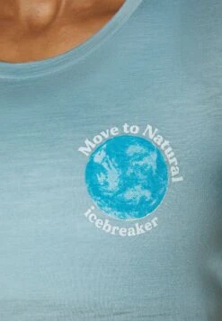 IcebreakerTECH LITE EARTH - T-shirt Med Print - Astral Blue -Henry Tiger Butik b62c7667b8624e4aa3d0abad9666cf20