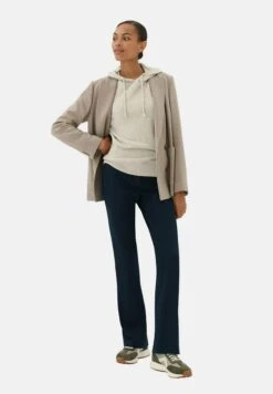 Marks & SpencerJERSEY FLARED - Tygbyxor - Dark Navy