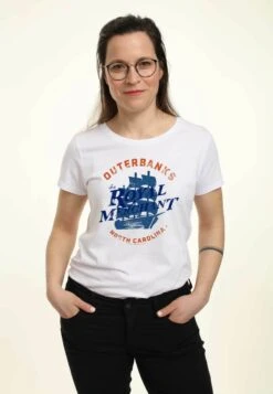 Henry TigerOUTER BANKS THE ROYAL MERCHANT - T-shirt Med Print - White