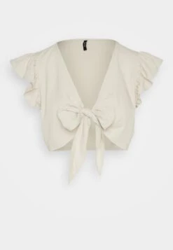 Vero ModaVMMYMILO CROP TIE - T-shirt Med Print - Silver Lining -Henry Tiger Butik c36ff7368f12482a990db0845b902409