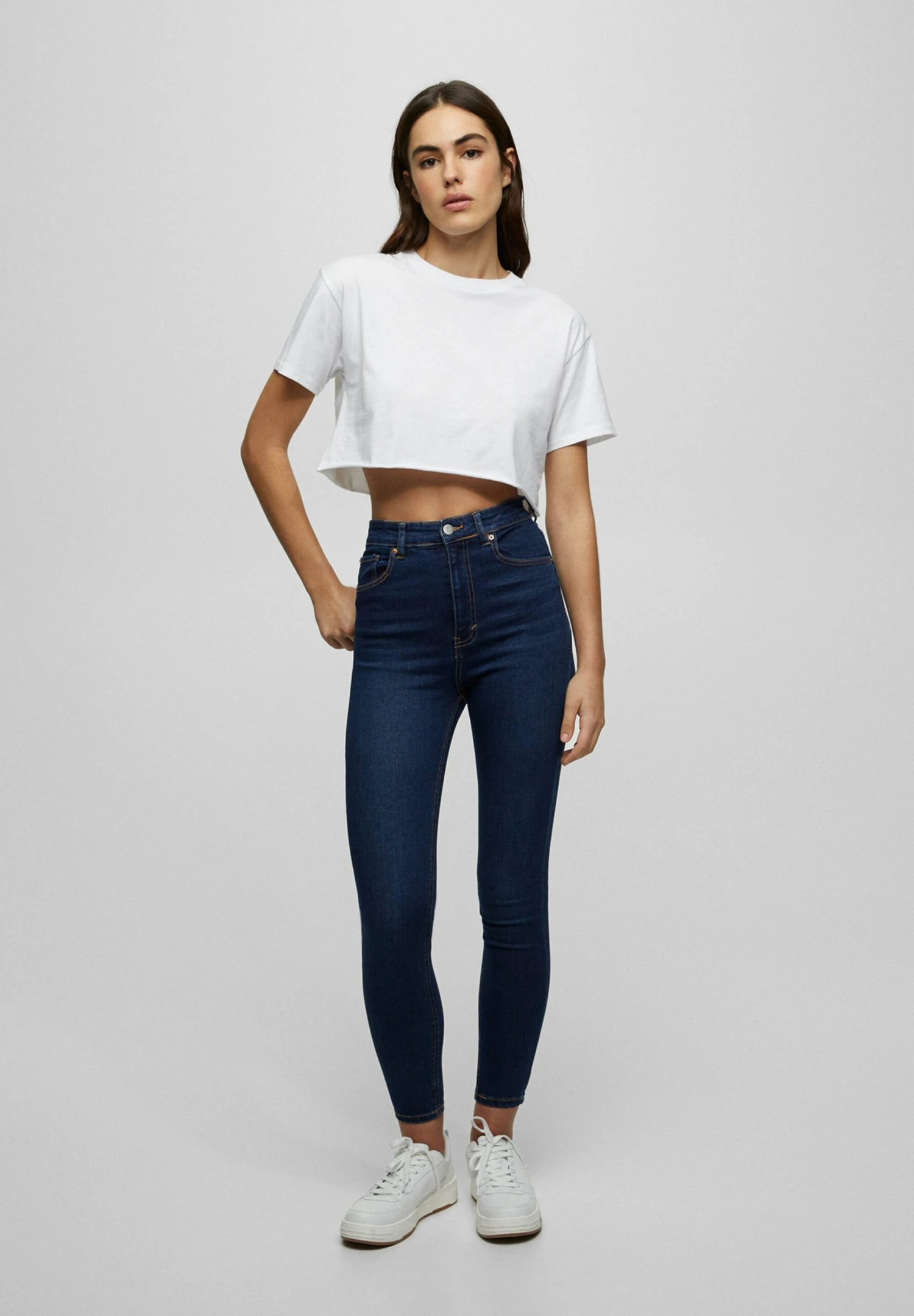 PULL & BEAR PULL&BEARWITH VERY HIGH WAIST - Jeans Skinny Fit - Dark Blue 10 PULL & BEAR PULL&BEARWITH VERY HIGH WAIST - Jeans Skinny Fit - Dark Blue - Bild 8