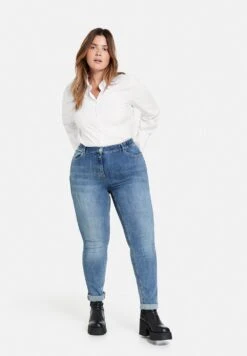 SamoonBETTY - Jeans Slim Fit - Blue Denim 9 SamoonBETTY - Jeans Slim Fit - Blue Denim -Henry Tiger Butik c940cc373db341dc87de02e7b2ae267d