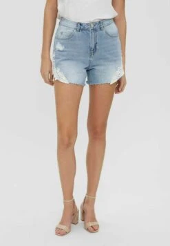 Vero ModaJeansshorts - Light Blue Denim