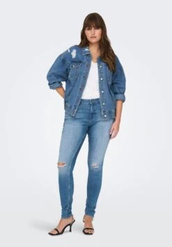 ONLY CarmakomaCARWILLY REG SK ANK ZIP TAI848 DEST - Jeans Slim Fit - Light Medium Blue Denim -Henry Tiger Butik ce8327db00064f98801eb466500193cf