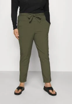 Kaffe CurveJIA BELT PANTS - Tygbyxor - Grape Leaf