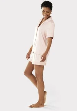 Chelsea PeersBLUSH TRIM BUTTON UP - Pyjamas - Pink -Henry Tiger Butik d4facfd319a44bfb95d4a145823b1eea