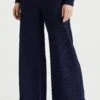 WE FashionWIDE LEG MET STRUCTUUR - Tygbyxor - Blue -Henry Tiger Butik d5e1c5aa475a4ba1b441acf07261dc5e