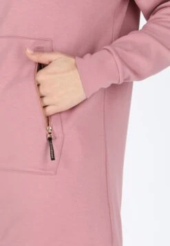 SwedemountLounge Long Zip Hood - Tröja Med Dragkedja - Dusty Rose -Henry Tiger Butik d6be01e3db0045508e9ab96c29a9bdc7