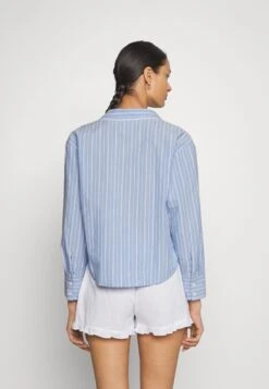 HunkemöllerJACKET STRIPY - Pyjamasöverdel - Blue -Henry Tiger Butik db89defde9da4068b84f7d47d320f80e