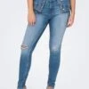 ONLY CarmakomaCARWILLY REG SK ANK ZIP TAI848 DEST - Jeans Slim Fit - Light Medium Blue Denim -Henry Tiger Butik e5b2e62ce3324beaba2ded61a120f58c