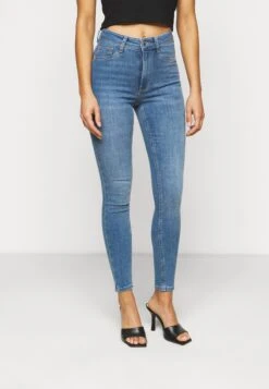 Gina Tricot PetiteHIGH - Jeans Skinny Fit - Mid Blue